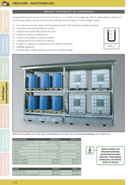 4. Gefahrstoff-Lagersysteme im Außenbereich - Umwelttechnik Stenzel