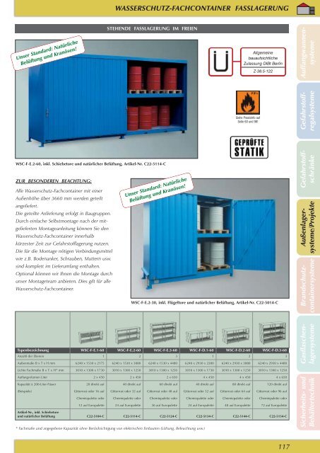 4. Gefahrstoff-Lagersysteme im Außenbereich - Umwelttechnik Stenzel