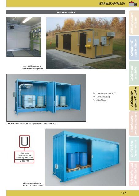 4. Gefahrstoff-Lagersysteme im Außenbereich - Umwelttechnik Stenzel
