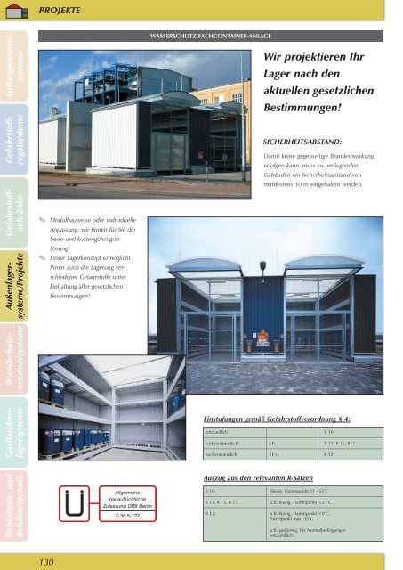 4. Gefahrstoff-Lagersysteme im Außenbereich - Umwelttechnik Stenzel