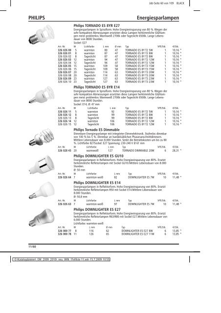 Elektromaterial 2009 - Teilliste 11 - Teilregister_KUG.win - uni elektro