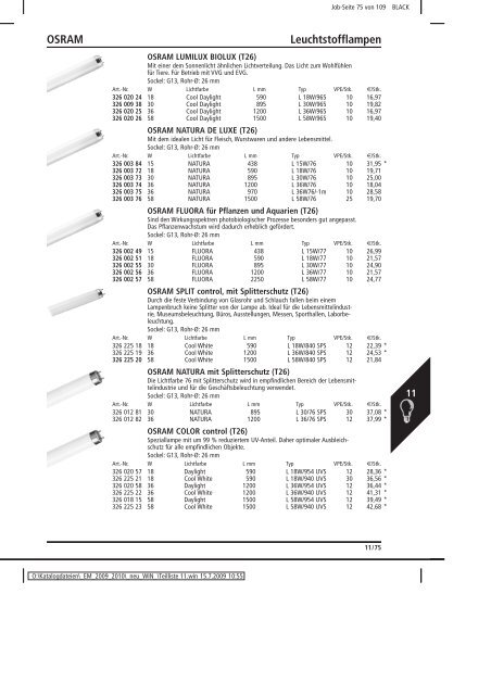 Elektromaterial 2009 - Teilliste 11 - Teilregister_KUG.win - uni elektro