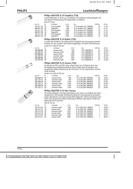 Elektromaterial 2009 - Teilliste 11 - Teilregister_KUG.win - uni elektro