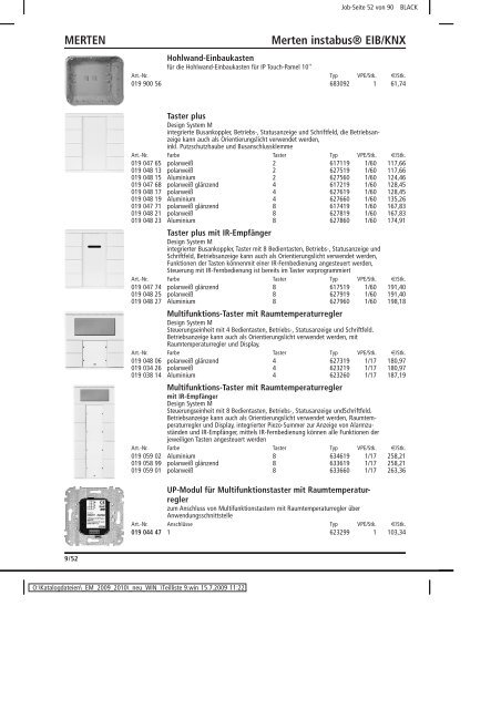 Elektromaterial 2009 - Teilliste 9 - Teilregister_KUG.win - uni elektro