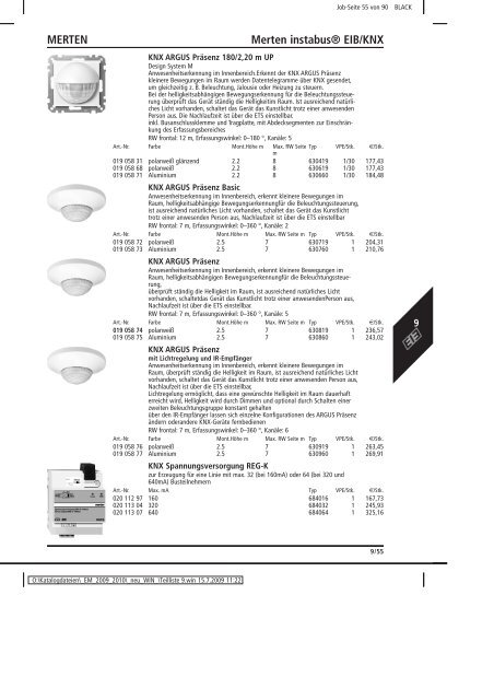 Elektromaterial 2009 - Teilliste 9 - Teilregister_KUG.win - uni elektro