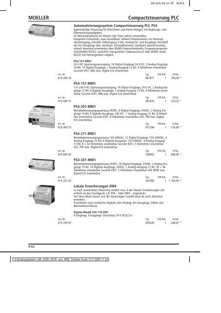 Elektromaterial 2009 - Teilliste 9 - Teilregister_KUG.win - uni elektro