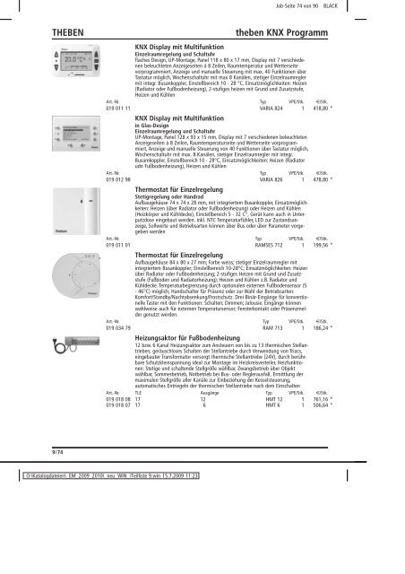 Elektromaterial 2009 - Teilliste 9 - Teilregister_KUG.win - uni elektro