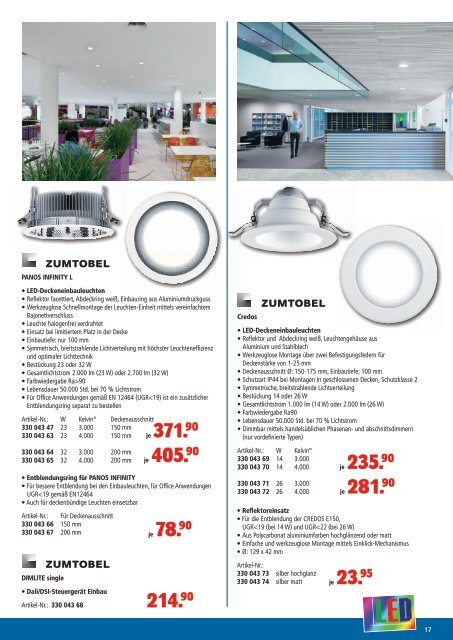 Moderne Lichtgestaltung mit LED 2012 - Elektro Ressler