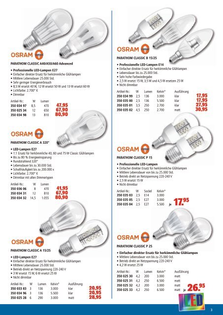 Moderne Lichtgestaltung mit LED 2012 - Elektro Ressler