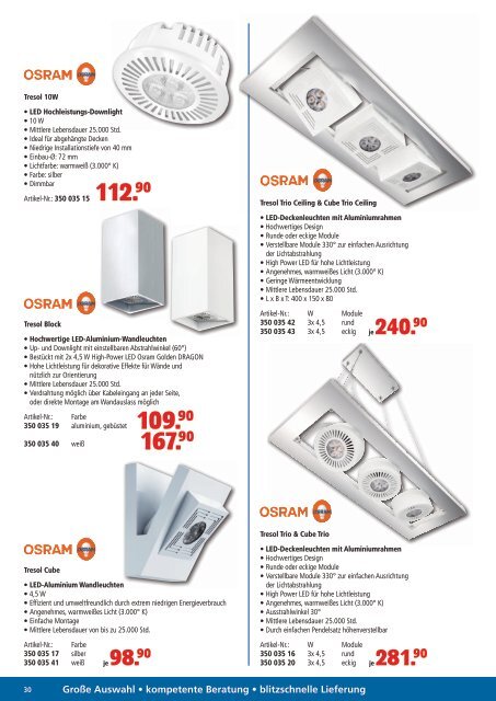 Moderne Lichtgestaltung mit LED 2012 - Elektro Ressler