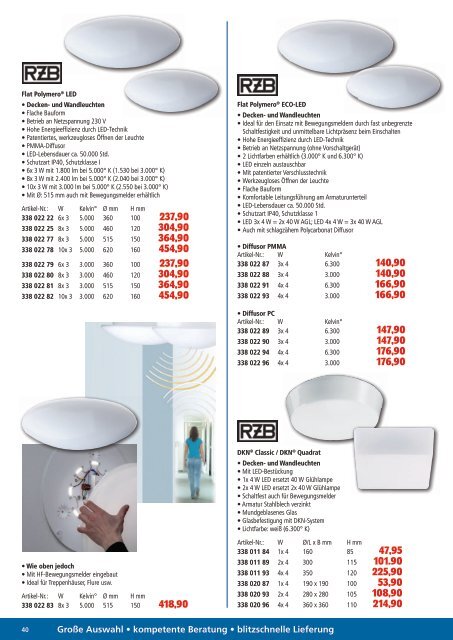 Moderne Lichtgestaltung mit LED 2012 - Elektro Ressler