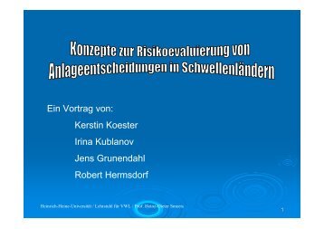 (2) / (1) - Heinrich-Heine-Universität Düsseldorf