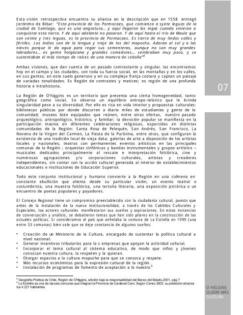 O'Higgins 2005-2010 - Consejo Nacional de la Cultura y las Artes