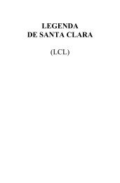 LEGENDA DE SANTA CLARA (LCL) - Editorial Franciscana