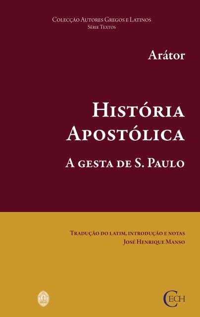 Arátor. História Apostólica - Universidade de Coimbra