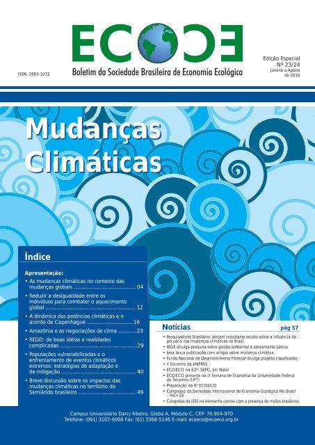 Mudanças Climáticas Mudanças Climáticas - EcoEco - Sociedade ...