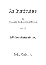 institutas vol iv - Vivendo Pela Palavra