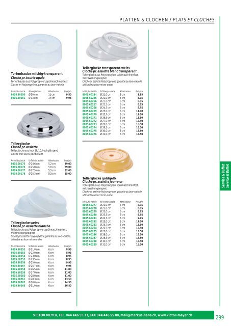 SERVICE 295 Platten & Clochen 295 ... - Victor Meyer / Victor Meyer