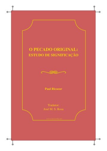 O Pecado Original: Estudo de Significação - LusoSofia