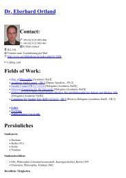 Dr. Eberhard Ortland Kontakt - Universität Hildesheim