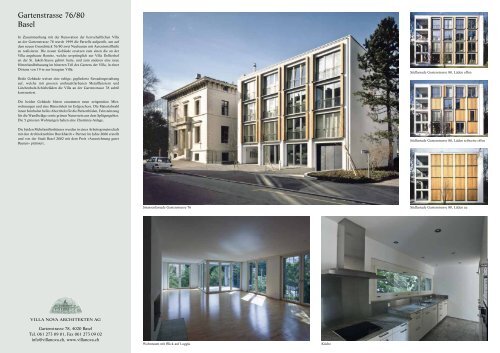 Referenzblatt - Villa Nova Architekten AG