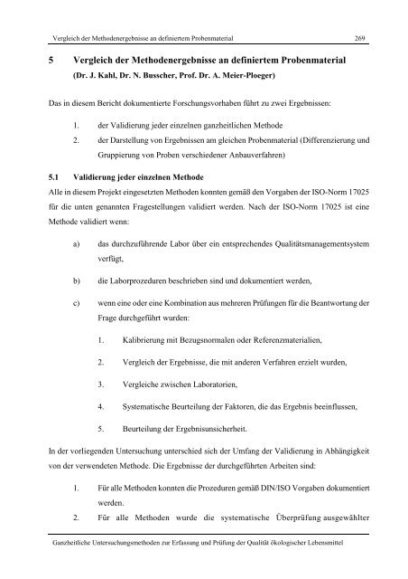 Ganzheitliche Untersuchungsmethoden zur Erfassung und Prüfung ...