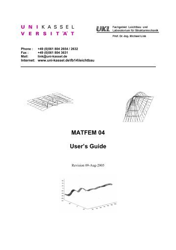 Matfem User's Guide - Universität Kassel