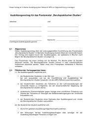 Ausbildungsvertrag für das Praxismodul - Universität Kassel