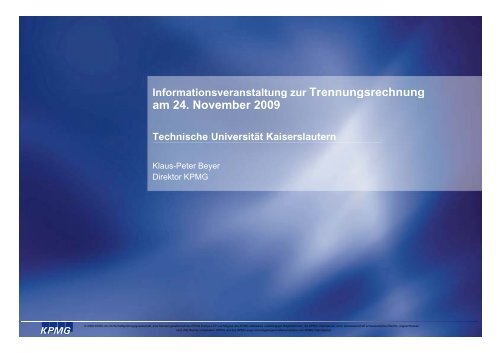 Trennungsrechnung Präsentation - Universität Kaiserslautern