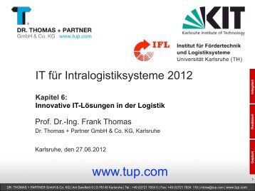 LÃ¶sungen in der Logistik - DR. THOMAS + PARTNER GmbH & Co. KG