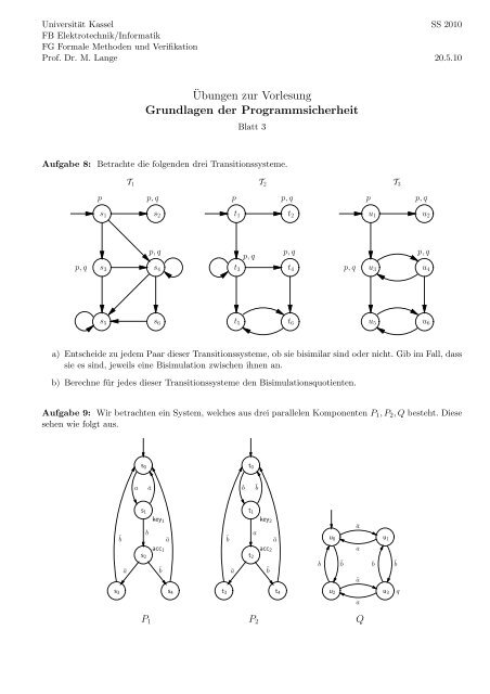 Blatt 3 (PDF) - Universität Kassel