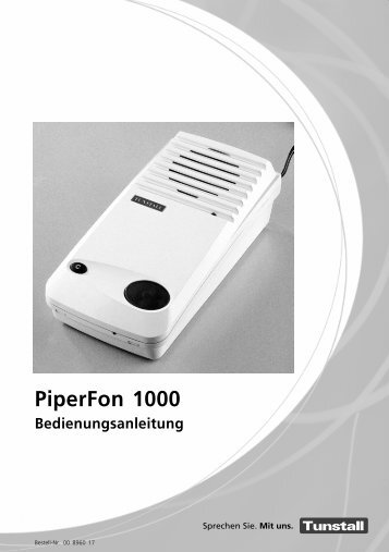 PiperFon 1000 Bedienungsanleitung (2,52 MB) - Tunstall GmbH