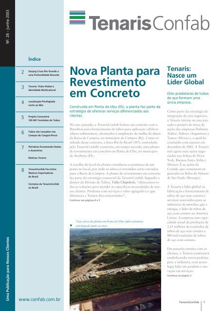 Nova Planta para Revestimento em Concreto - Tenaris