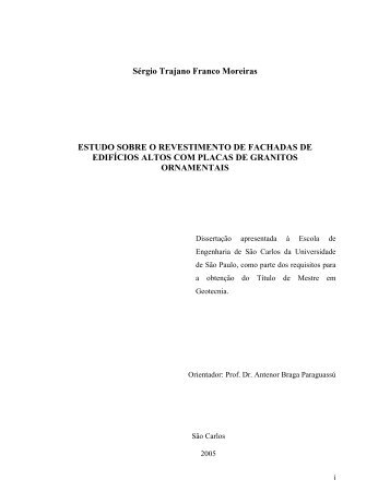 Estudo sobre o revestimento de fachadas de edifícios altos com ...