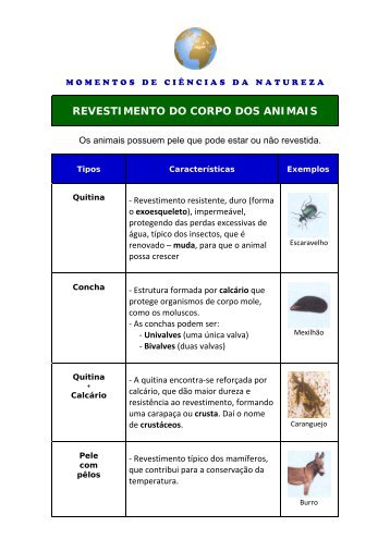 REVESTIMENTO DO CORPO DOS ANIMAIS - cmcmc