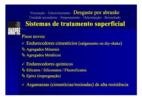 PATOLOGIAS EM PISOS INDUSTRIAIS - Anapre