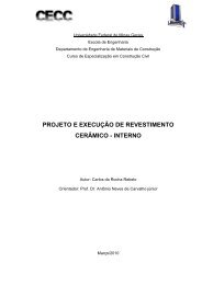 projeto e execução de revestimento cerâmico ... - CECC - UFMG