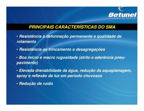 Revestimentos Asfálticos SMA - DER