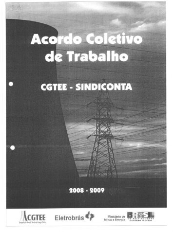 2008 - 2009 Acordo Coletivo CGTEE SINDICONTA