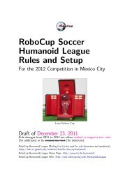 RoboCup Soccer Humanoid League Rules and Setup - TZI