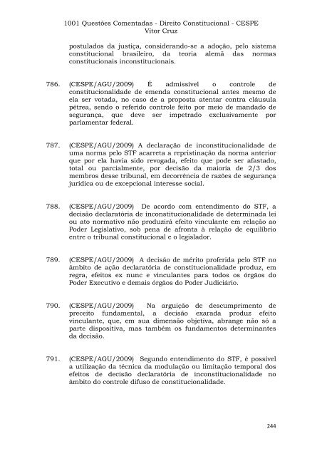 1001 - Questoes Direito Constitucional - Diversos Forros & Divisórias