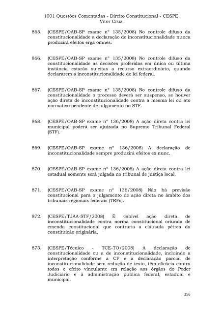 1001 - Questoes Direito Constitucional - Diversos Forros & Divisórias