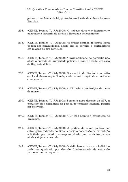 1001 - Questoes Direito Constitucional - Diversos Forros & Divisórias