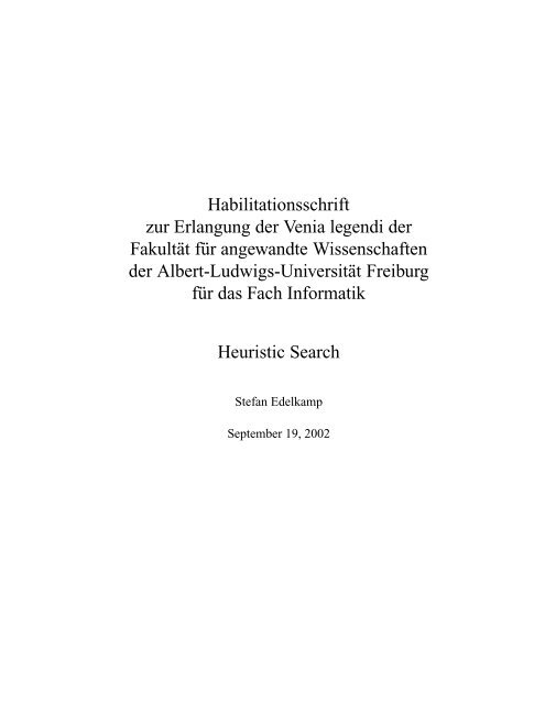 Habilitationsschrift zur Erlangung der Venia legendi der ... - TZI