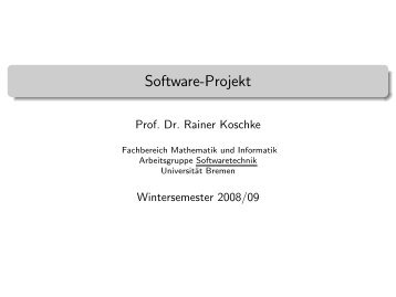 Software-Projekt - Informatik  - Universität Bremen