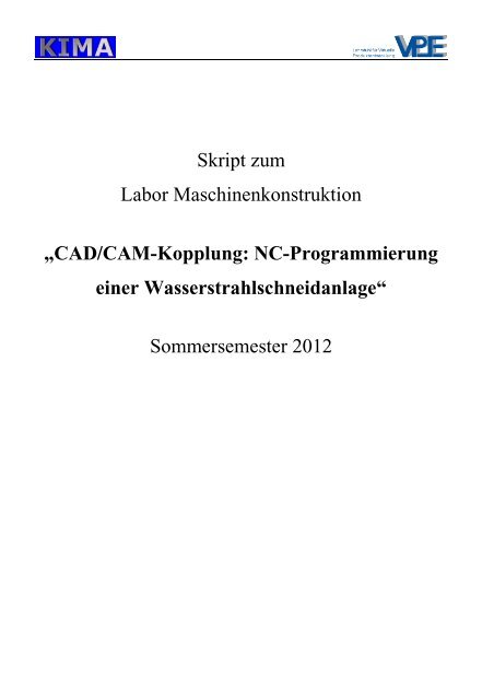 CAD/CAM-Kopplung: NC-Programmierung einer ...