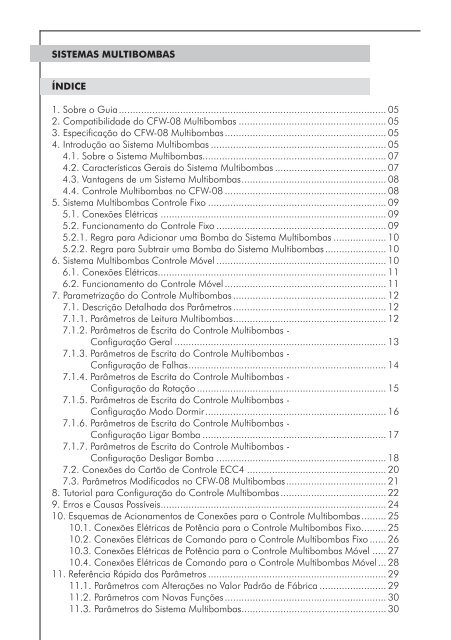 Sistemas Multibombas CFW-08 - Weg