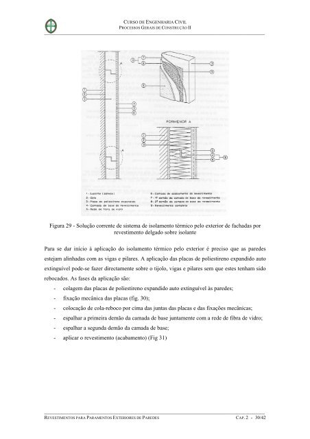 Revestimentos de paredes - Escola Superior de Tecnologia de Tomar