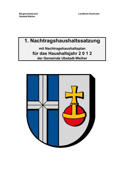 Nachtragshaushalt 2012 - Ubstadt-Weiher