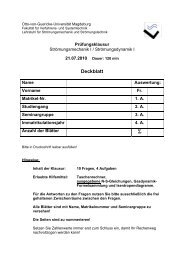 Exam 10 - Otto-von-Guericke-Universität Magdeburg